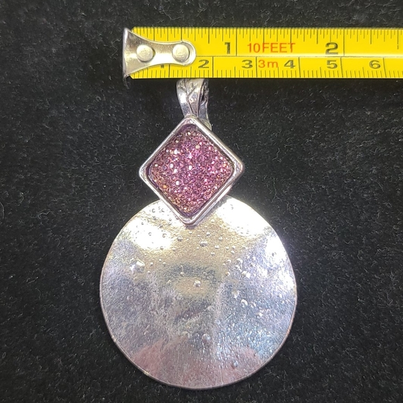 PENDANT PURPLE silver/Black tone. - Picture 8 of 9